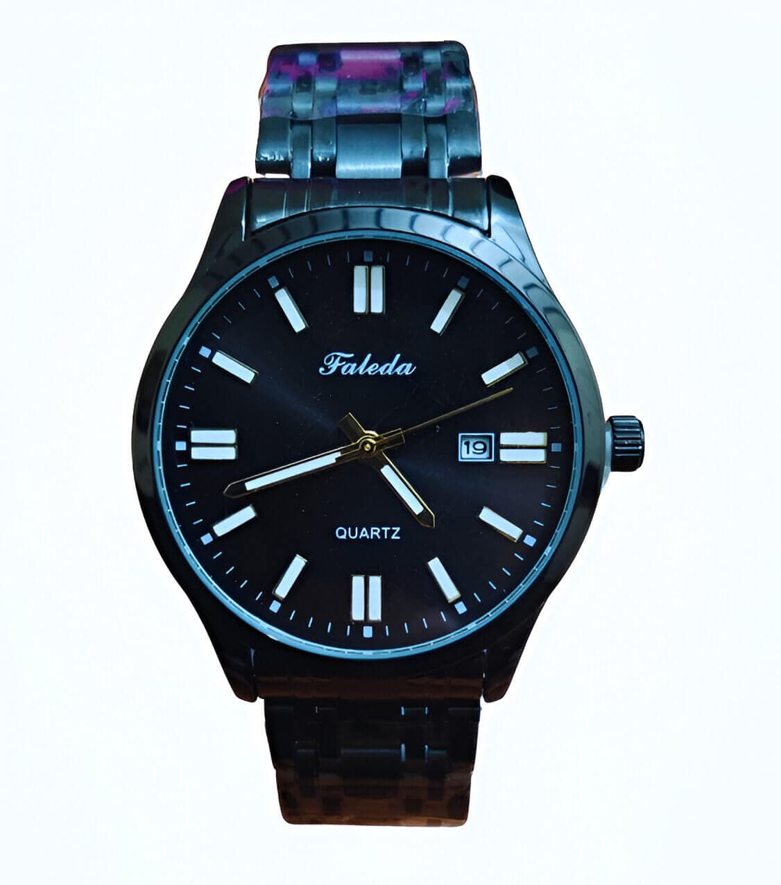 Premium Black Analog Watch with Date Display – Stylish Men’s Watch in Pakistan